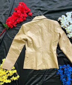 vero moda leather blazer