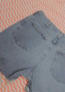 Zara Distressed Denim Shorts