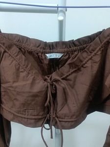 Brown Crop Top