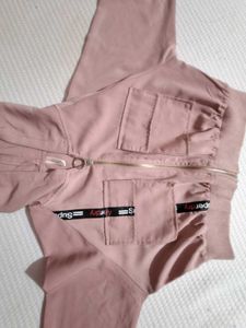 Pink Zip-Up Jacket (crop)