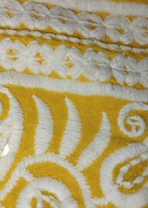 Yellow Embroidered Crop Top