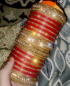 Red ♥️ &amp; Gold Bangle Set