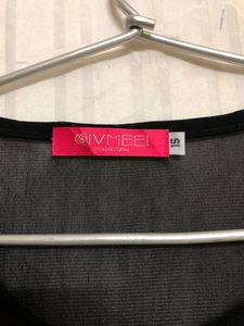 Ivmee Black Short Sleeve Net Top