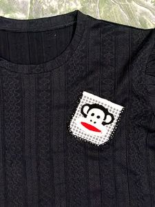 Cute Monkey Patch Top