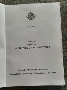 Degree First Year B.com