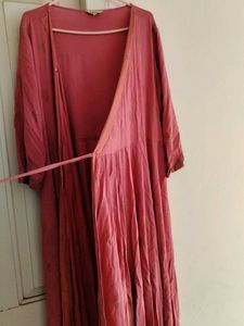Global Desi Pink Wrap Maxi Dress
