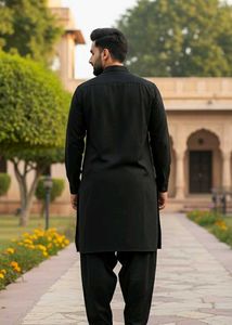 Men&#39;s Black Kurta Set