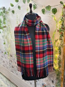 RL Authentic Plaid Scarf with Fringe