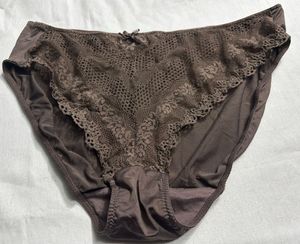 Brown Lace Detail Panty