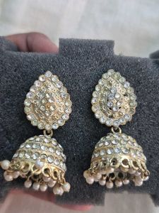 Combo: Gold Chain With One Ring And 3 Earings