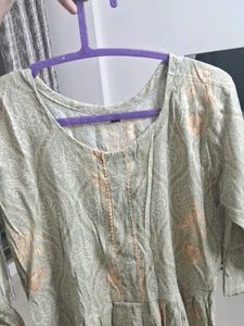 Elegant Green Printed Kurta