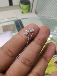 Pure Silver Sui Dhaga Dangling Earrings