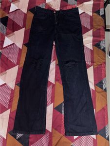 Ripped Wide Leg Jeans