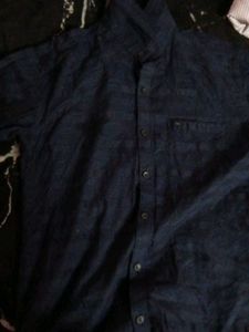Navy Blue Button-Down Shirt