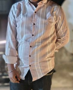 Striped Button-Down Shirt