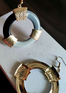 Grey black earrings