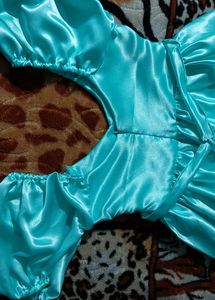 Blue Ball  Gown Dress