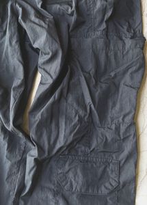 Black Cargo Parachute Pants