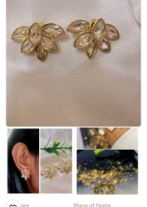 Combo Kundan Earrings  And Free Size Open Ring...