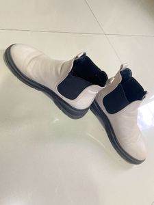 White Leather Boot