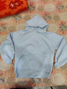 Shein Baby Blue Fluffy Hoodie (Fleece Inside)