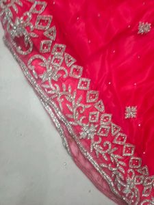 Pink Red Embroidered Anarkali Suit