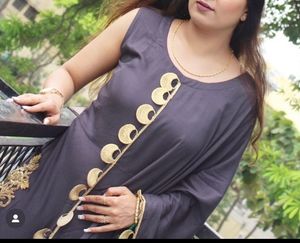 Beautiful Grey Attached Dupatta