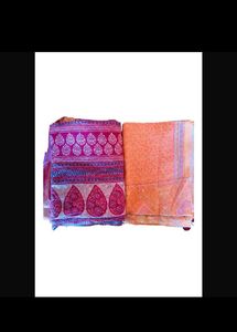 2 Designer Cotton Sarees Combo