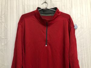 NT.DRI Red Long Sleeve Half Zip T Shirt