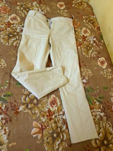 Cream Pant For Lady