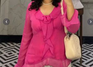 Pink Ruffle Top