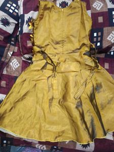 Golden Floral Dress