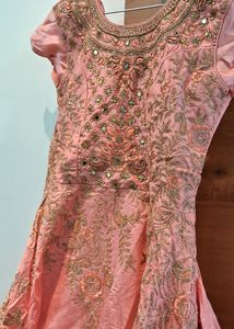 Beautiful Peach Colored Ethnic Gown 🩷🩷