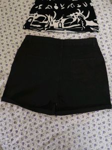 Zudio New Denim Black Shorts