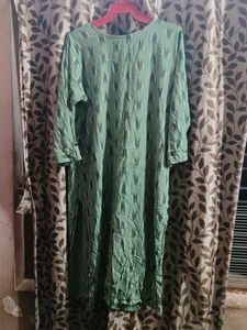 Green Printed Kurta