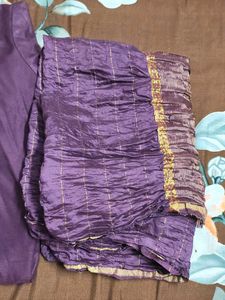 Wine Coloured Suit Set With Dupatta