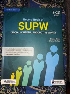 ICSE SUPW Record Book 9-10