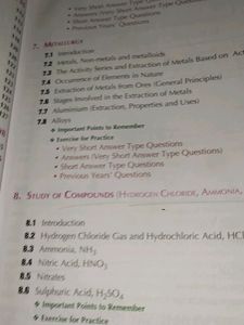 ICSE Chemistry Class 10th