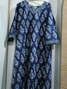 Elegant Blue Printed Kurta Set
