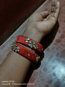 Red Silk Thread Bangles