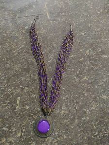 Purple Beaded Necklace