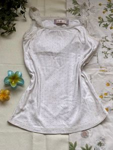Gap 1989 Polka Dot Tank Top Lace Details