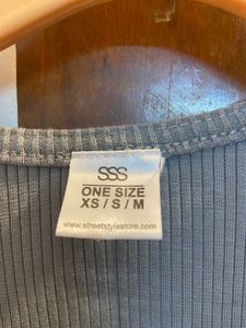 Cotton Ribbed Deep Neck Top