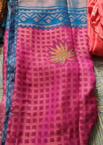 Pink Floral Saree