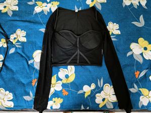Newme Solid Full Mesh Top