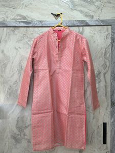 Pink Embroidered Kurta