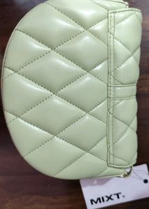 Mixt Mint Green Quilted Crossbody Sling Bag
