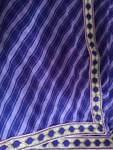 lariya Purple Saree with Border lace