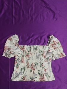 Floral Print Off-Shoulder Top
