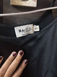 NA-KD Black Halter Top